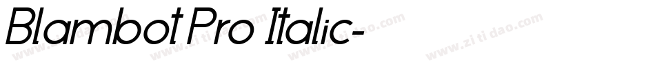 Blambot Pro Italic字体转换